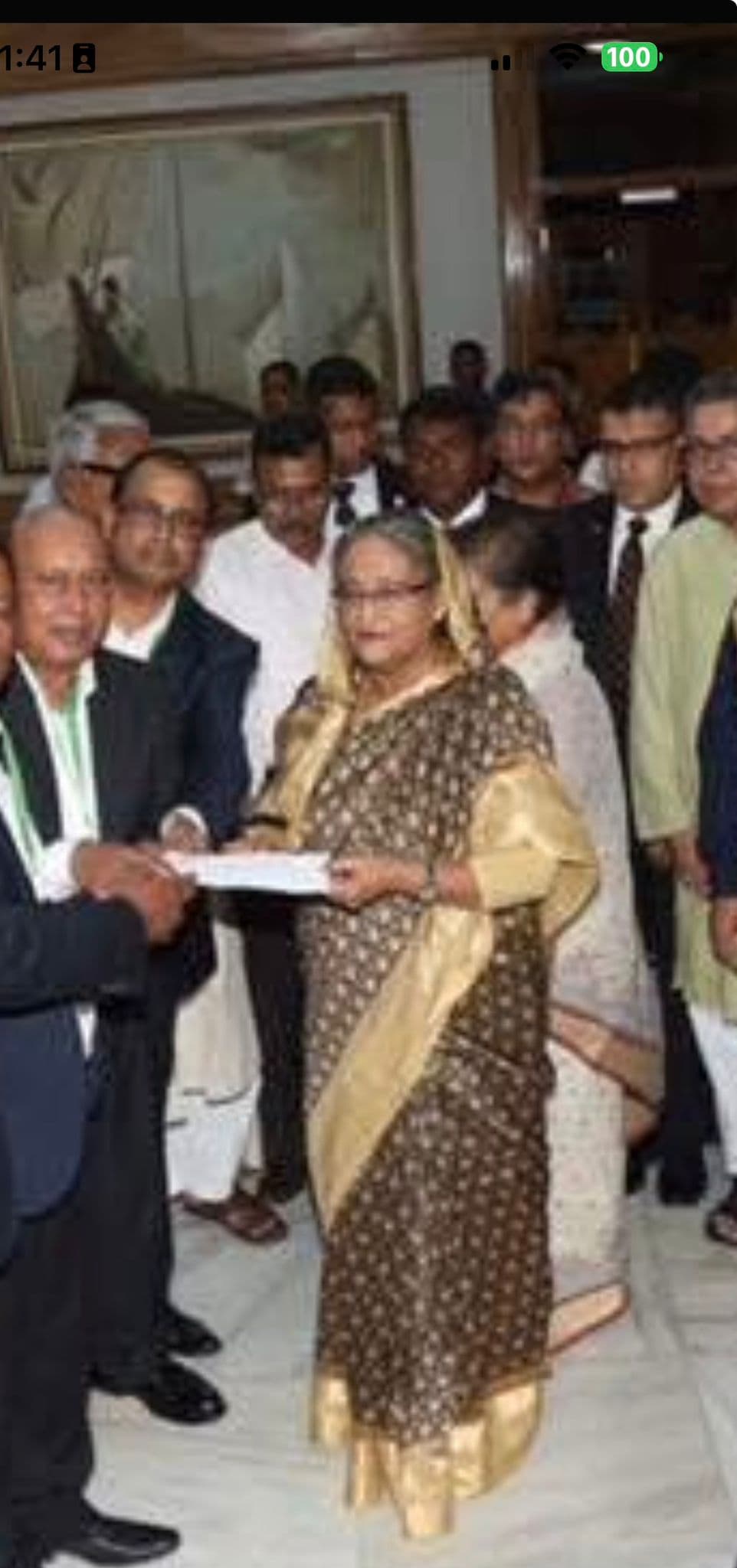 Formal presentation at an official gathering